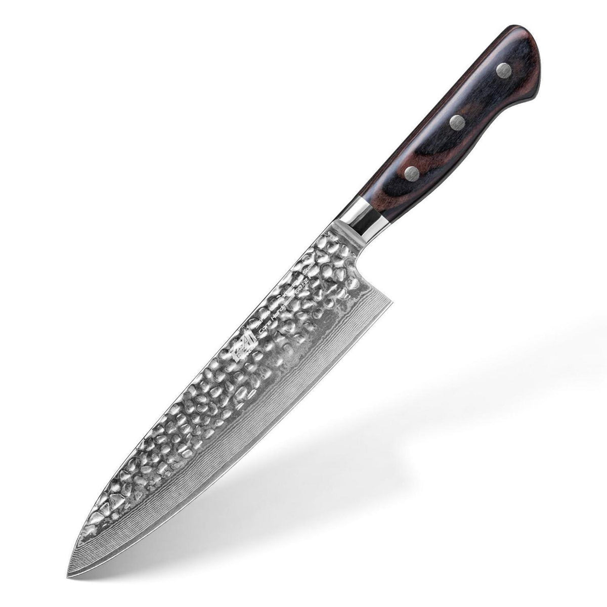 Gyuto Kochmesser Damaststahl 20cm – Raven Serie | Japanisches Küchenmesser