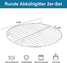 Onader Rund Abkühlgitter 2er Set Edelstahl Kuchengitter 23cm