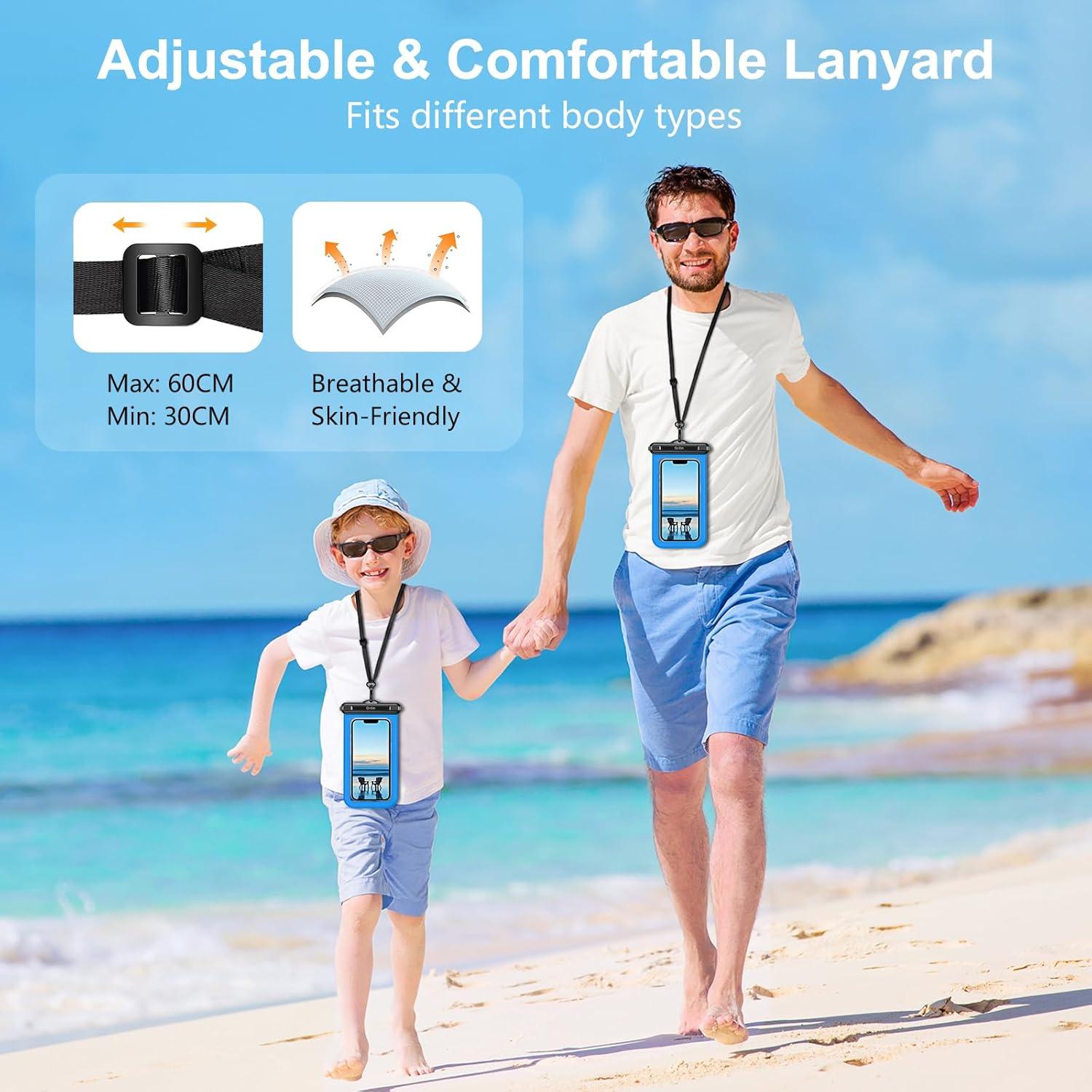 Wasserdichte Unterwasser Handyhülle 2er-Pack IPX8 bis