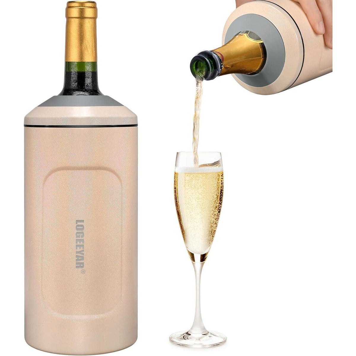 Weinkühler 750ml Edelstahl - Champagnerkühler für Wein & Sekt