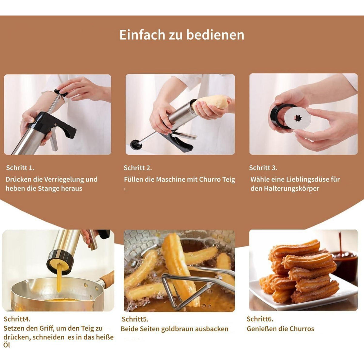 Churrera mit 3 Düsen – Für perfekte Churros & Dekorationen