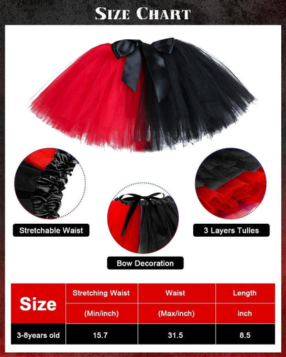 BIQIQI Quinn Cosplay Kostüm Set Mädchen Halloween Karneval Joke