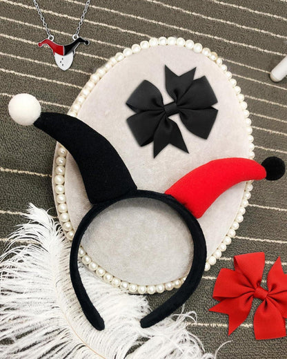 BIQIQI Quinn Kinder Harlekin Cosplay Kostüm Tüllrock Haarschleife Set