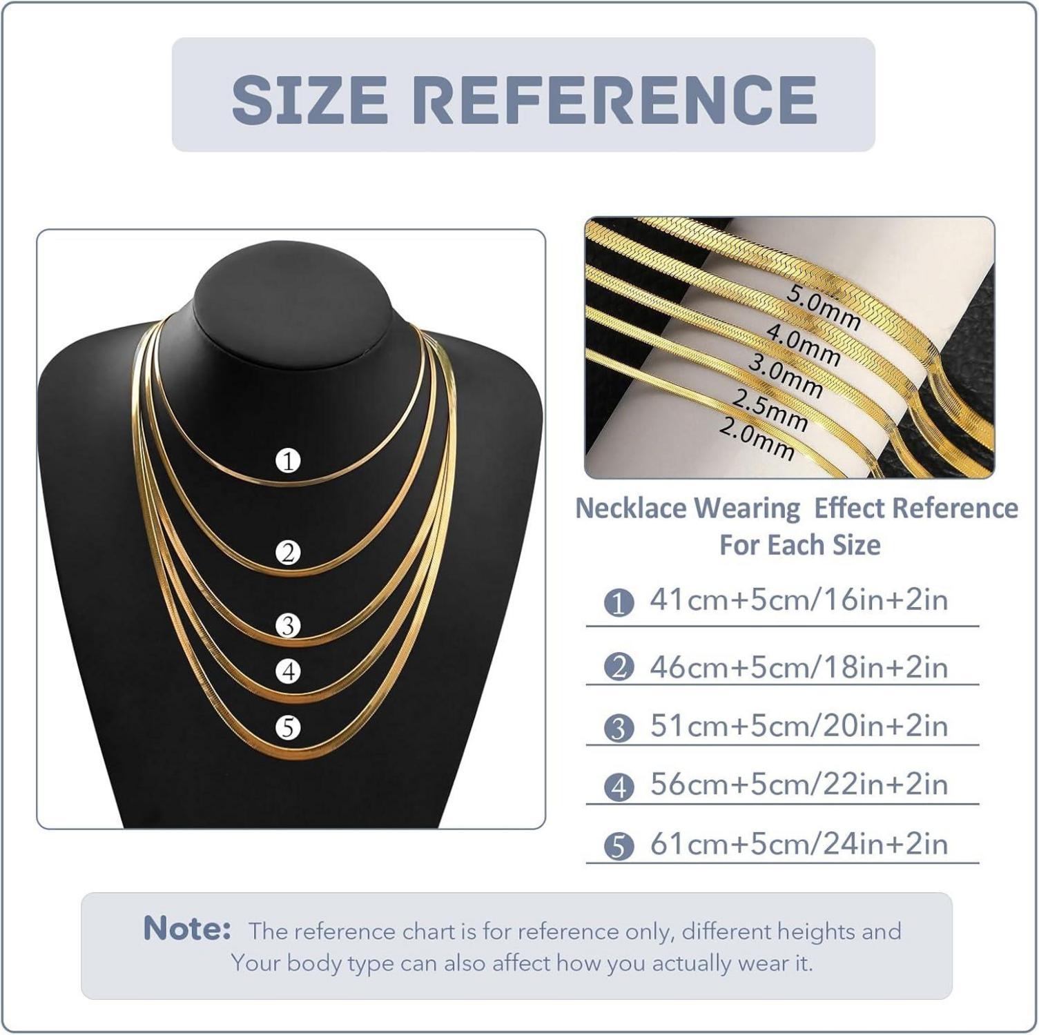 Vergoldete Edelstahl Schlangenkette Halskette 2/2,5/3/4/5mm Frauen