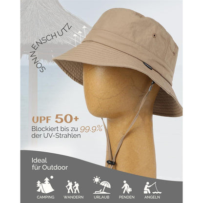 Regenhut Damen Herren Wasserdicht, UV Schutz, Faltbar