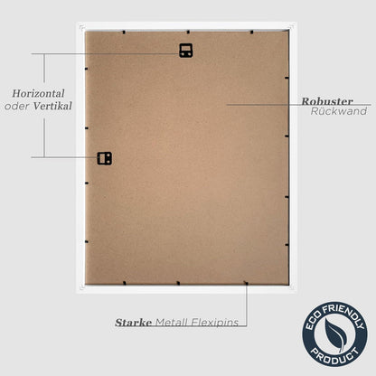 Bilderrahmen 40x50cm Weiß Holz Fotorahmen 3er Set