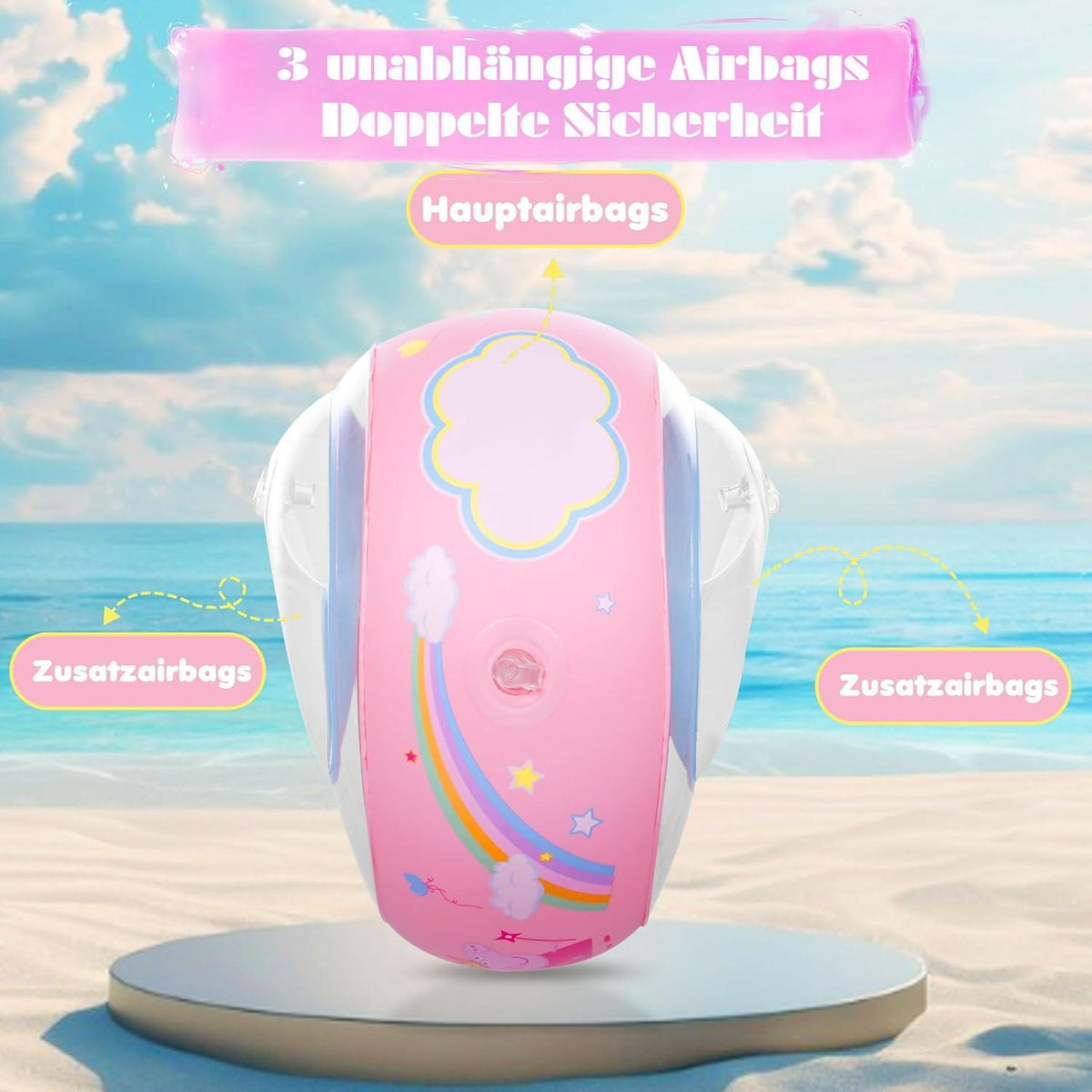 Schwimmflügel Swimsafe Schwimmhilfe Anfänger Schwimmring 1-6 Jahre
