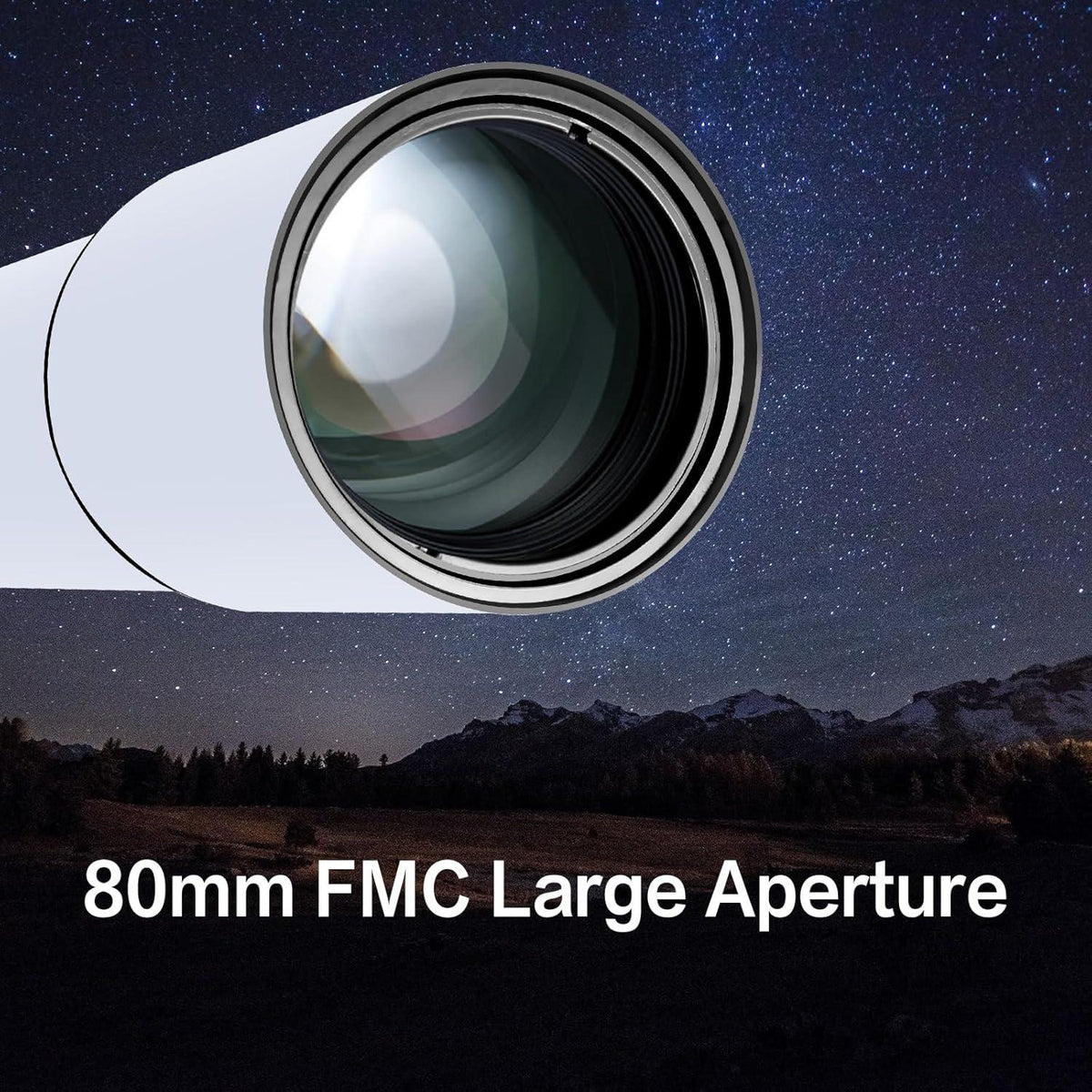 Professionelles Refraktor Teleskop für Astronomie-Anfänger 80mm