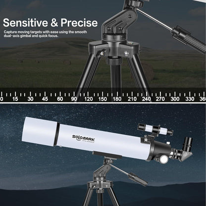 Teleskop 80mm Aperture Astronomie Refraktor Telescope für Kinder & Erwachsene