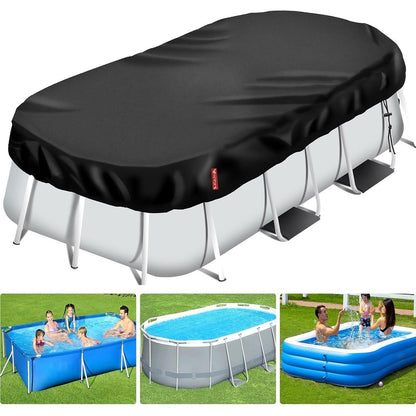 Rechteckige Poolabdeckung 410x225cm – Winterabdeckung mit Kordelzug