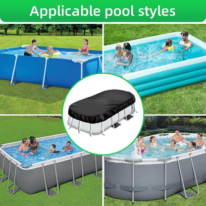 Rechteckige Poolabdeckung 410x225cm – Winterabdeckung mit Kordelzug