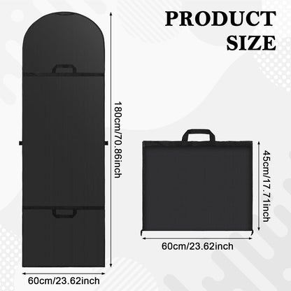Kleidersack 180x60cm Schwarz Faltbare Kleiderhülle mit