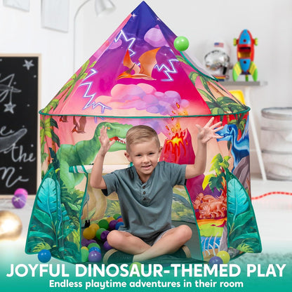 JOYIN Dinosaur Spielzelt für Kinder, Pop Up Dinosaurierzelt, Abenteuer Kinderzelt