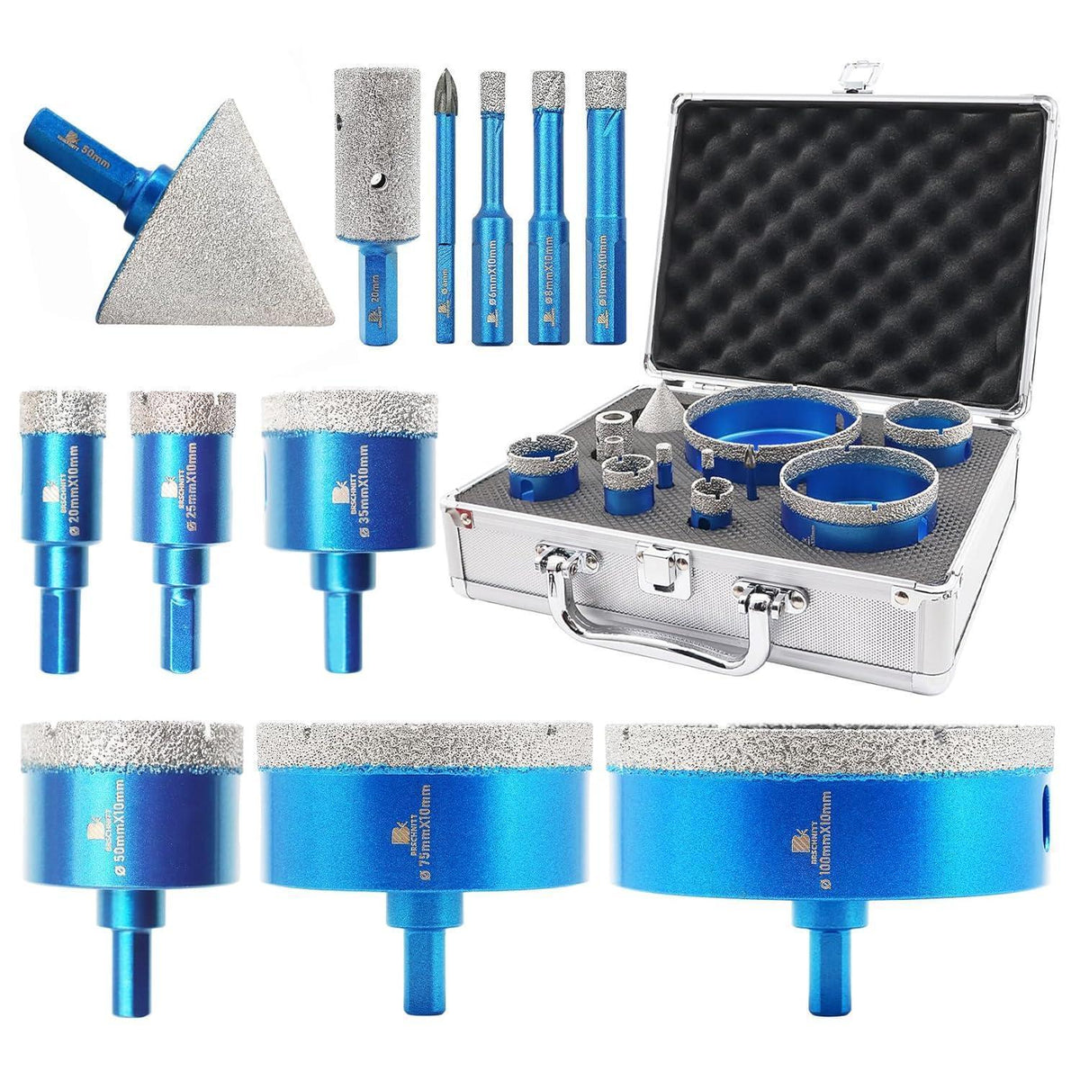 Diamant-Bohrer-Set für Fliesen, Porzellan, Granit, Marmor