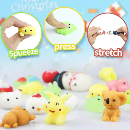 Adventskalender Mochi Squishy Toys Weihnachtsüberraschung 24