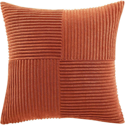 Kissenbezüge 2er Set Kordsamt Karamell 40x40cm Weich Modern