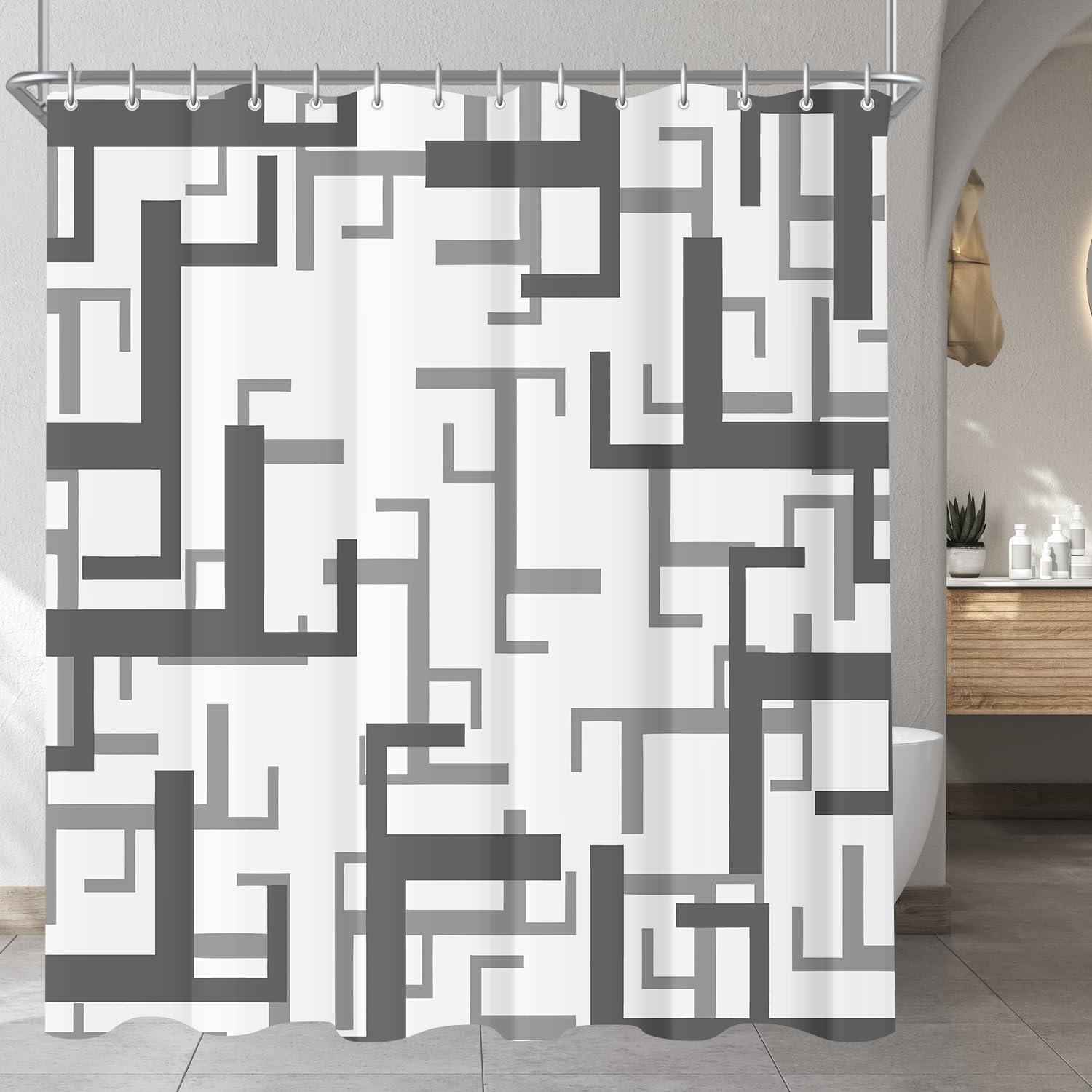Duschvorhang Block Antischimmel Textil 120x180cm