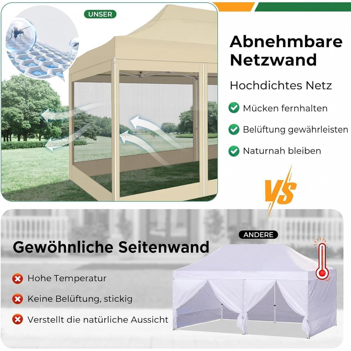 Faltpavillon 3x6m – Wasserdicht, Stabil & Vielseitig für Draußen