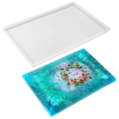 Epoxidharz Form Tablett Groß 30x20cm Silikonform Gießform
