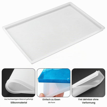 Epoxidharz Form Tablett Groß 30x20cm Silikonform Gießform