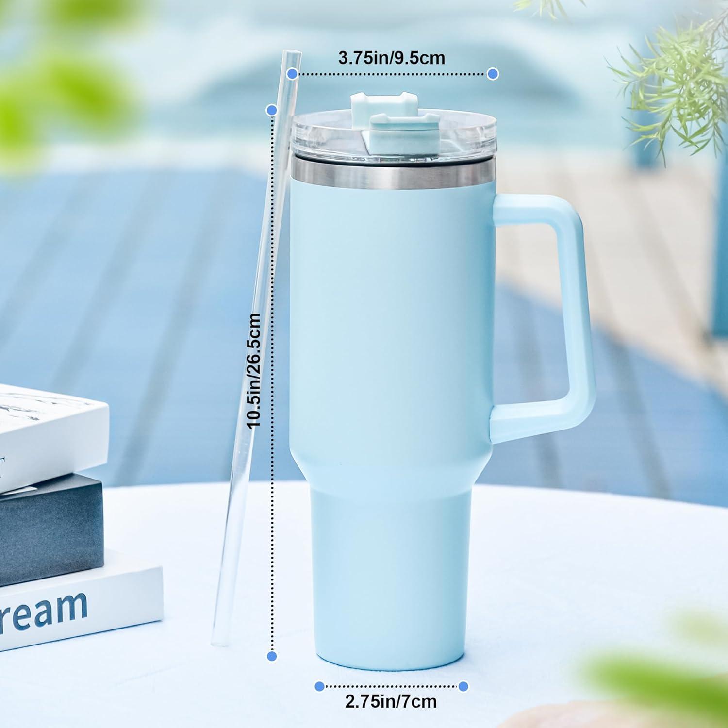 40oz Thermobecher mit Strohhalm und Henkel aus