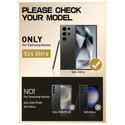 Handyhülle mit Ständer für Samsung Galaxy S24 Ultra, Frostschwarz