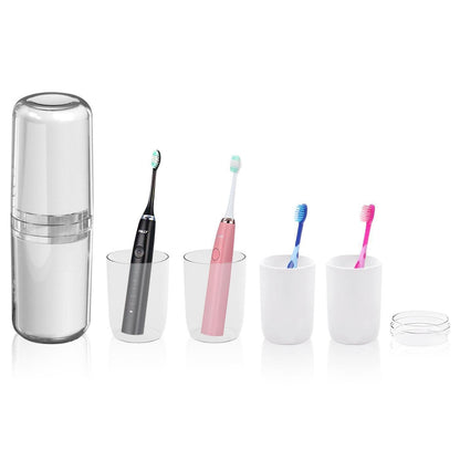 Reise Zahnbürsten Etui 4-in-1 Transparent Wasserdicht