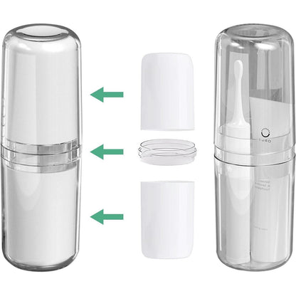 Reise Zahnbürsten Etui 4-in-1 Transparent Wasserdicht