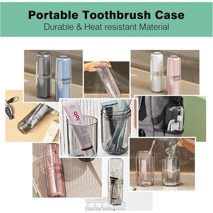 Reise Zahnbürsten Etui 4-in-1 Transparent Wasserdicht