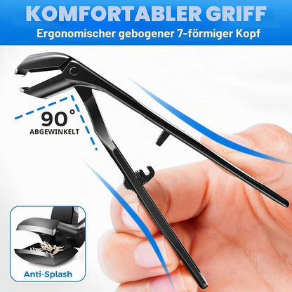 Nagelknipser für dicke Nägel mit Auffangbehälter & Winkelkopf
