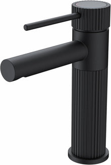 Moderne Schwarz Matt Waschtischarmatur mit wassersparendem Auslauf