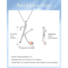 Initialen-Halskette Silber 925 Zirkonia Damen Mädchen