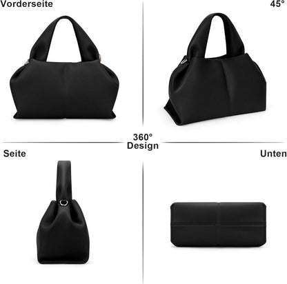 Kleine Handtasche PU Leder Vintage Beuteltasche Damen Umhängetasche