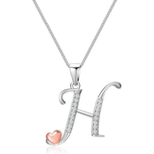 Mesovor Initiale Halskette 925 Sterling Silber Zirkonia