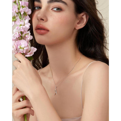 Initialen-Halskette Silber 925 Zirkonia