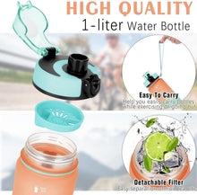 AOPREL Trinkflasche 1L Sport Wasserflasche Auslaufsicher