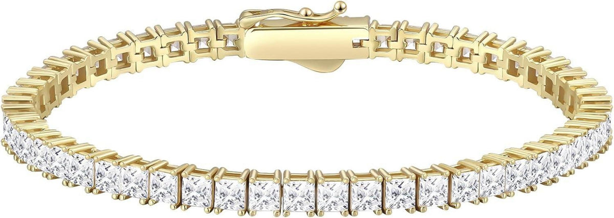 Tennisarmband Silber 925 Damen Zirkonia Armband Iced Out 19cm 3mm