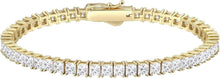 Tennisarmband Silber 925 Damen Zirkonia Armband Iced Out 19cm 3mm