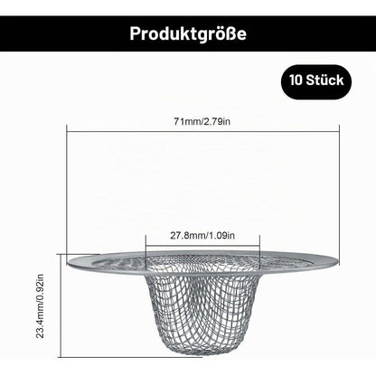 Edelstahl Haarsieb 7cm – Feinmaschig & Rostfrei für Bad & Küche
