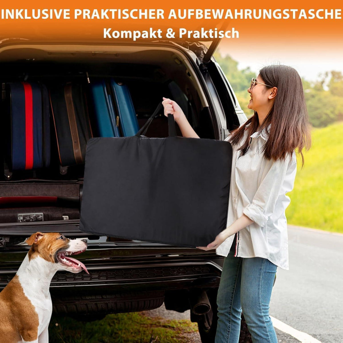 Hundedecke Auto Rückbank – Wasserdicht & Kratzfest mit Sicherheitsgurt