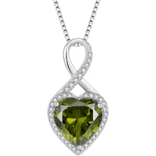 FJ Unendlichkeit Halskette Damen 925 Sterling Silber Herz