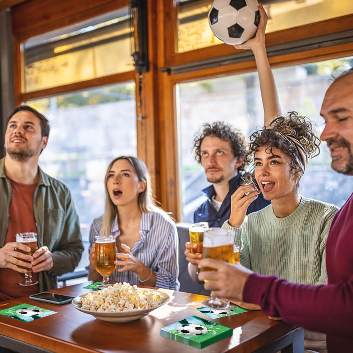 Fußball Servietten EM 2024 Deko 40Stück Tischdeko Jungen Party Kindergeburtstag