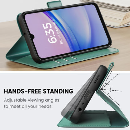 Peakally Samsung Galaxy A15 5G / A15 4G Hülle mit Panzer Schutz Glas - Grün