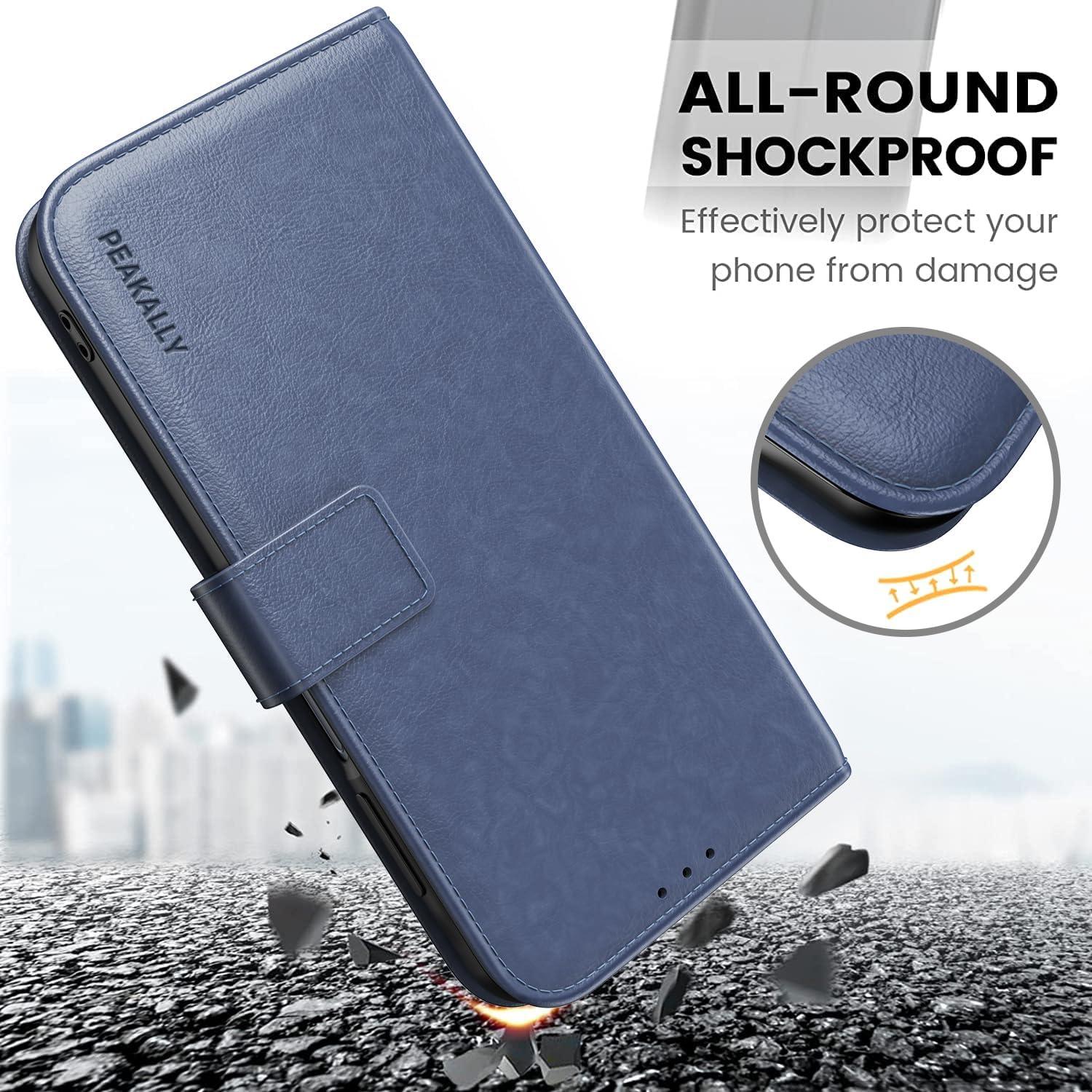 Handyhülle Samsung Galaxy A15 5G/4G [Panzer Schutz Glas] RFID PU Leder