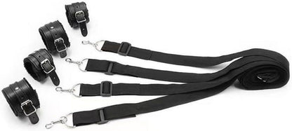 Bondage Set Bettfesseln Handfesseln Fußfesseln Augenbinde
