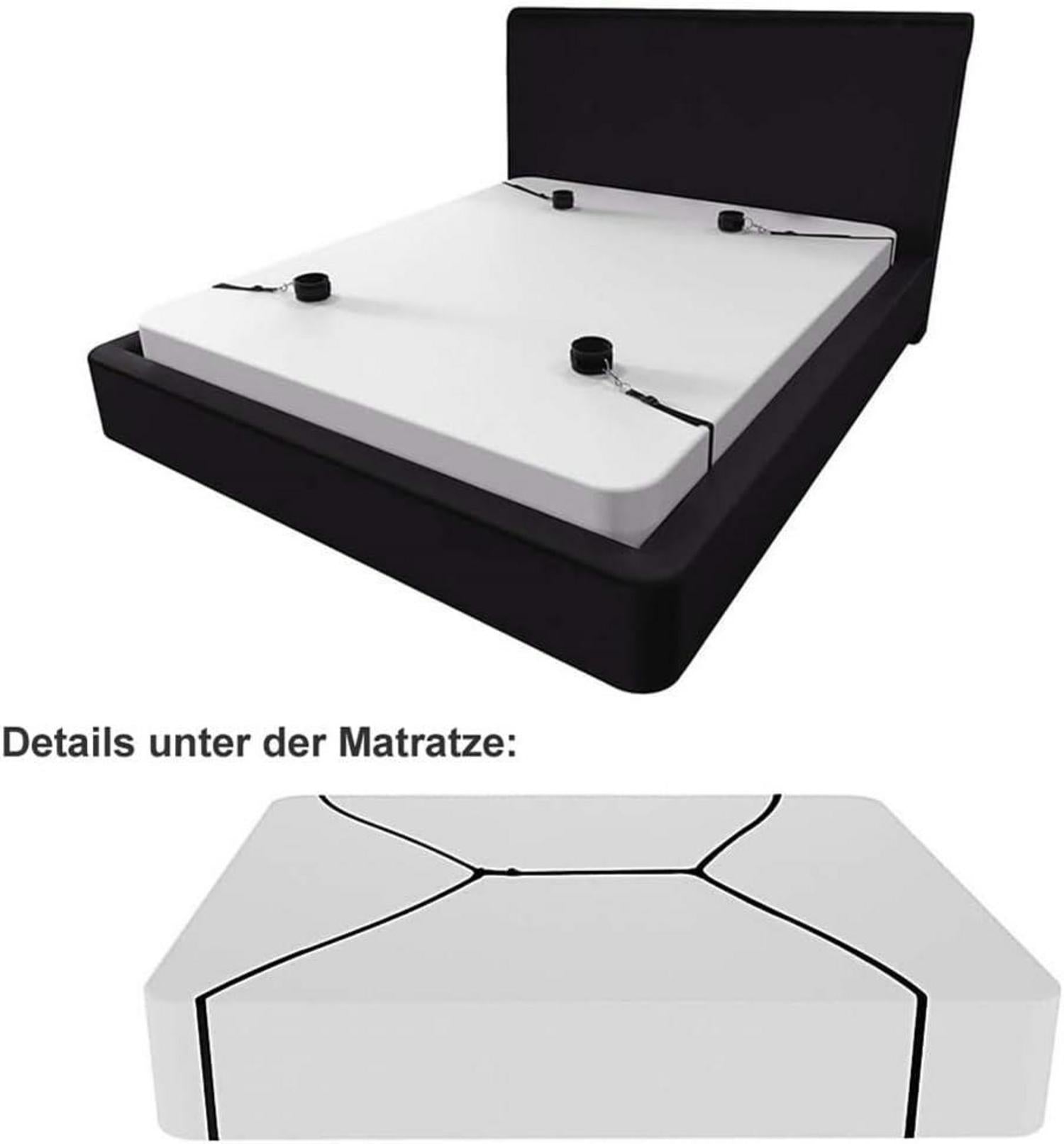 Bondage Set Bettfesseln Handschellen Fußfesseln Augenbinde BDSM Kit