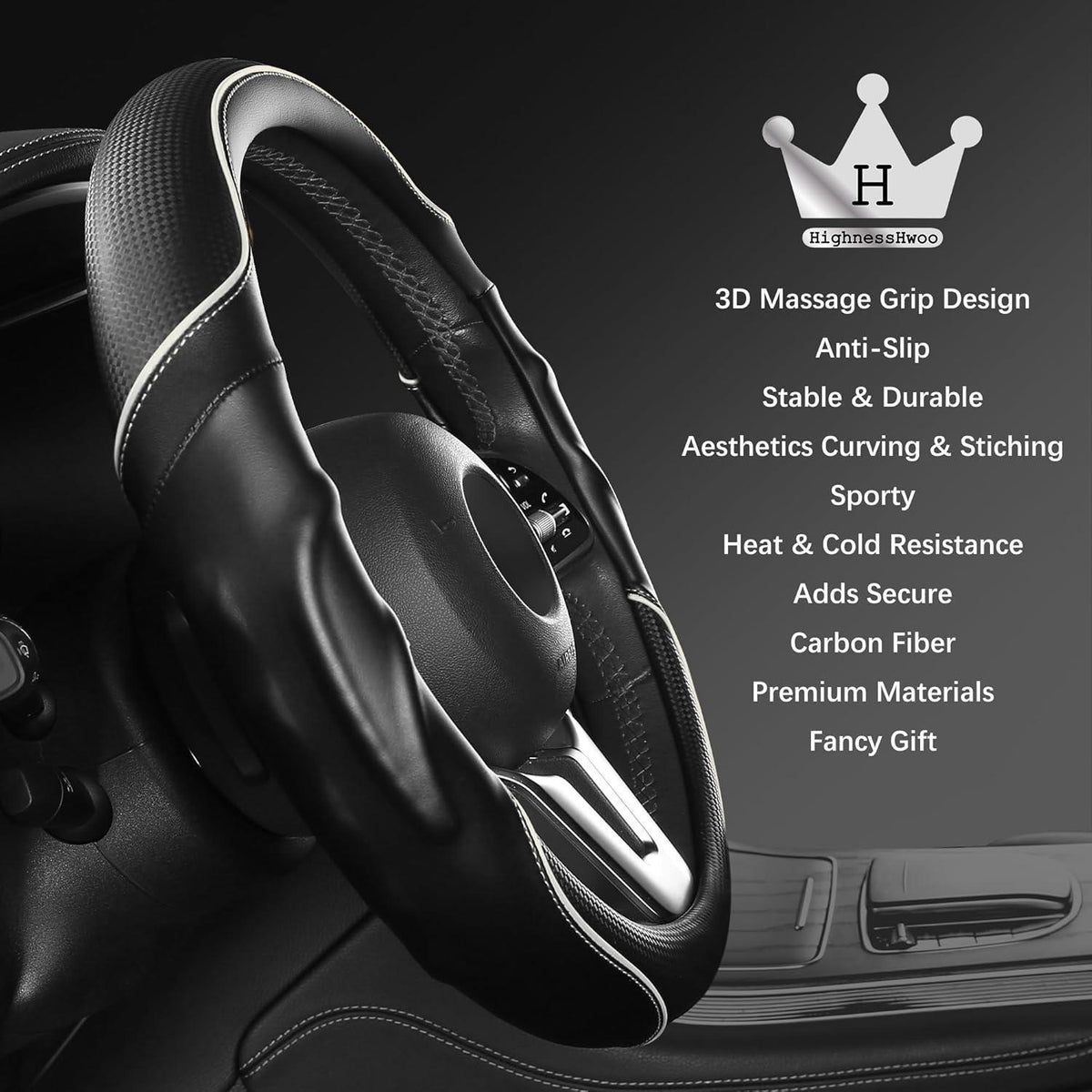 3D Auto Lenkradabdeckung Komfortgriff Massage, 37-38cm