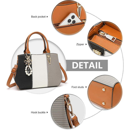 Miss Lulu Damen Handtasche Mittelgroß Farbblock