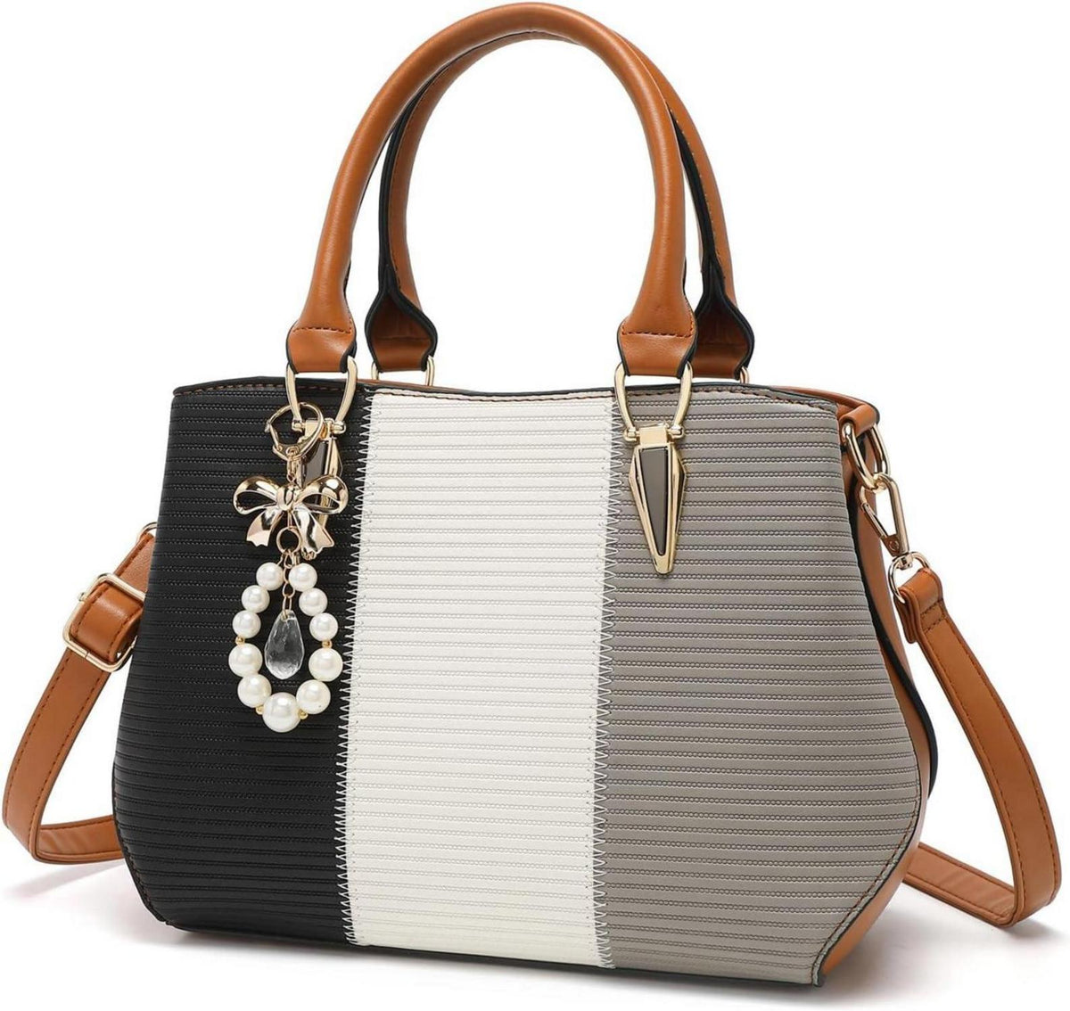 Elegante Miss Lulu Damen Handtasche mit Farbblock-Design