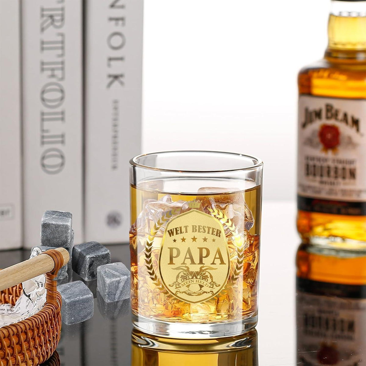 Personalisiertes Whisky Glas Set für Papa - Vatertagsgeschenk
